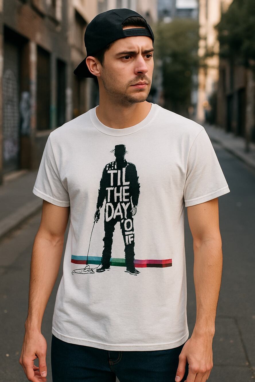 Vintage Graphic Band Style Tee ’Til The Day I Die White T-Shirt Port & Company L